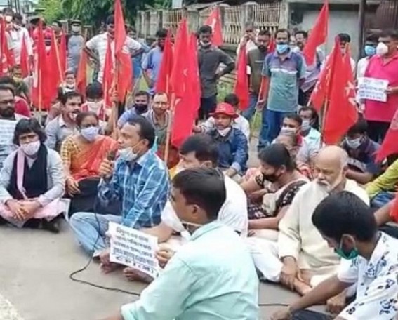 Khowai : CPI-M organised protest program over collapsed Health Services and Power Cuts